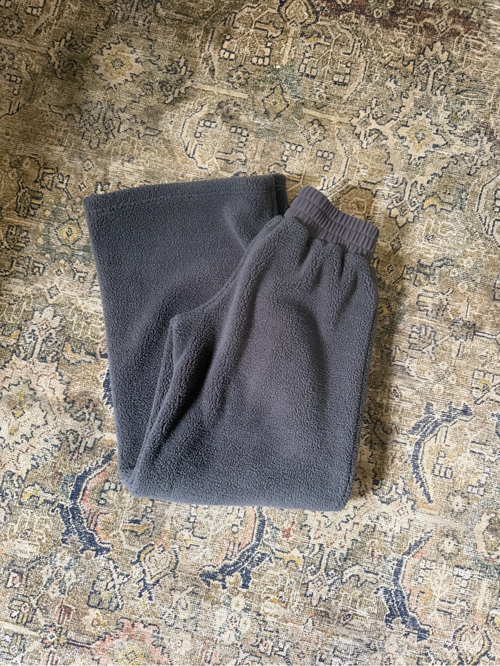 Princess Polly Charcoal Gray Wide Leg Fleece Pants